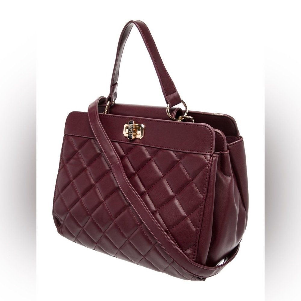 $180 Badgley Mischka Quilted Mini Tote Bag - Picture 3 of 7